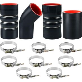 Turbo Intercooler Boots Clamps Kit Intercooler Hose Compatible with 2003-2007 Ford F250 F350 6.0L Diesel