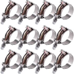 Glarks 8Pcs 41-46mm Stainless Steel T-Bolt Hose Clamps Turbo Intake Soft Hose Intercooler Clamps in Kuwait