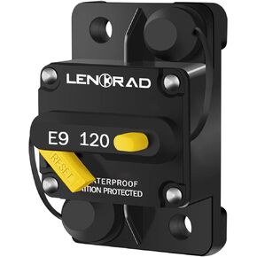 90 Amp Marine Circuit Breaker Resettable 90A with Manual Reset Switch Button for Boat, Trolling, RV, Yacht, 12V - 48V DC, Waterproof, Surface Mount(90 Amp Boat Circuit Breaker)