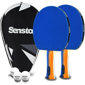 مجموعة الترفيه العائلية Senston Ping Pong Paddles، مثالية للترفيه أو المنافسة - مجموعة مجداف Ping Pong مع سرعة متقدمة وتحكم ودوران...
