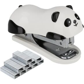 Cute Panda Mini Desktop Stapler, Home Stapler with 1000 Staples