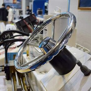 13-1/2“ Boat Steering Wheel Stainless Steel 5 Spoke Destroyer Style Steering Wheel with Knurling for Marine Yacht Boat