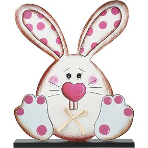 Easter Bunny Wooden Signs Easter Decorations for Home Farmhouse Cute Bunny Decor Easter Decor Table Signs Easter Spring Home Decor Office Gift
