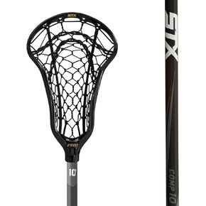 عصا STX Lacrosse Crux Pro النسائية الكاملة مربوطة بجيب قفل على مقبض Comp 10 مقاس 1 بوصة