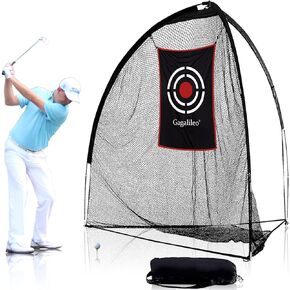Golf Hitting Practice Nets for Backyard Driving Heavy Duty Men Real Indoor Golf Balls Hitting Pitching Driving Nets for Indoor Outdoor Garage Use Golfing Swing Training Impact Cages with Frame and Net