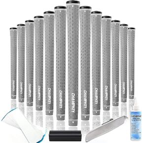 CHAMPKEY Y-LITE Golf Grips 13 Pack with All Repair Kits | All Weather Performance Golf Club Grips | High Traction Golf Rubber Grip with Texture Control Technology
