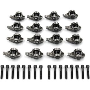 LVOUP Rocker Arms and Bolts with Trunion Kit Installed Compatible with GMC Chevy LS1 LS2 LS6 LR4 Vortec 5300 LQ4 LQ9 LM7 L59 LM4 L33 4.8/5.3/5.7/6.0 Engines 10214664
