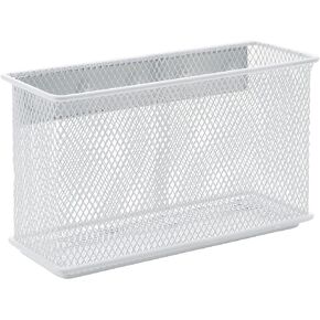 dedoot 2 Pack Magnetic Pen Holder, 3.45x2.3x2.6inch Magnetic Basket Locker Organizer Metal Mesh Pencil Memo Holder for Whiteboard, Fridge, Desk, Offices