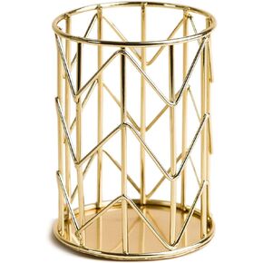 U Brands Pencil Cup, Wire Metal, Gold - 897U06-24