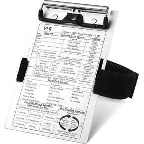 Eaasty VFR Pilot Kneeboard Aluminum Aviation Kneeboard Pilot Notepad with Pen Holder and Elastic Strap for Pilot Writing(1 Set)