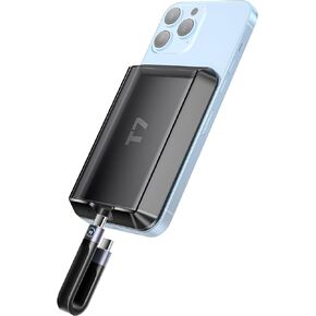 Magnetic Hard Drive Case for Samsung T7 & Touch SSD with 10Gbps Type-C Cable Compatible with iPhone 15 Pro & Pro Max Magsafe External Solid State Drive Sleeve - Black