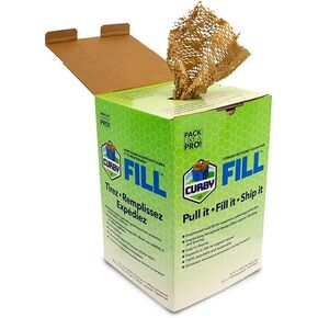CURBY Mini-Pack, 100% Recyclable Protective Packing Paper, 12" x 300', Tan