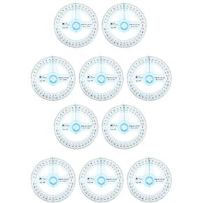 iplusmile Circle Drawing Tool Protractor 360 Degree, Circle Protractor Ruler Plastic Swing Arm Protractor 360 Degree Ruler Protractors Classroom Set for Students Classroom