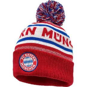 Bayern Munich Knit Beanie Winter Hat, Bayern Soccer Skull Cap Beanie Red