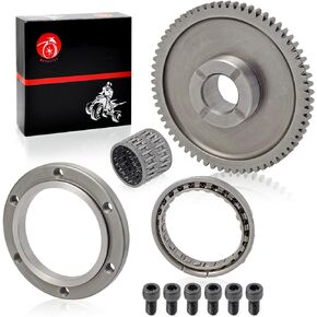 Starter Clutch One Way Bearing Gear Idler Kit For YAMAHA Raptor Warrior 350 Big Bear 350 400 Kodiak 400 Moto 4 YFM350ER Wolverine 350 1UY-15590-01 1UY-15517-01