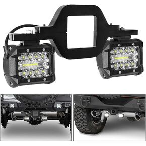Hitch LED Light, EBESTauto 4 Inch Tow with 2 Inch Towing Hitch Mount Brackets Bar for Truck Trailer SUV Pickup Fit Dual Led Off-Road Driving Light bar