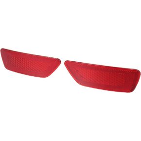 X AUTOHAUX Pair Rear Bumper Reflector Side Marker 57010720A 57010721AC for Jeep Grand Cherokee 2011-2020 Compass 2011-2016 for Dodge Journey 2011-2017 Red
