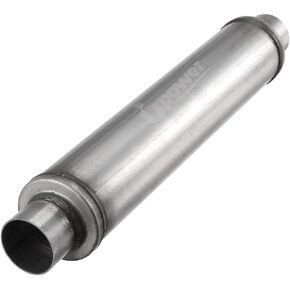 Upower 2.25" Inlet/Outlet Exhaust Muffler 18" Body Length 22" Overall Length 2 1/4 inch Resonator Muffler Fits 50251FLT Weld on