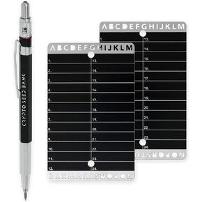 Etch A Pass - Engraving Kit for Secure Password Backup - Stainless Steel Cards with Integrated Letter Stencils and Tungsten Tipped Pen for Master Password Backup, Crypto Seed Phrases, and 2FA Codes