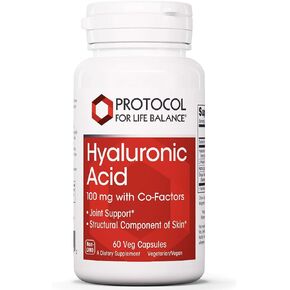 Protocol Hyaluronic Acid 100mg - Joint Support, Healthy Skin Care, and Eye Health - 60 Veg Caps