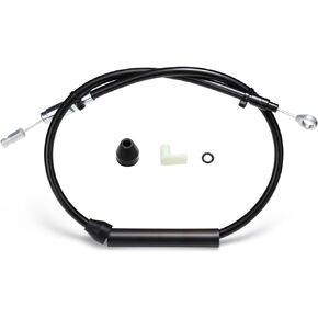 MoKitDora 41.5" Black Vinyl Upper Clutch Cable Extension for 2018-later Harley Softail Heritage Low Rider Street Bob Breakout with 12" Handlebar, Black