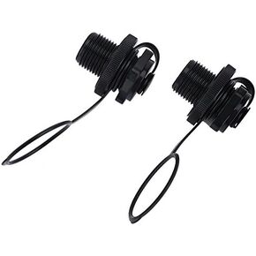 Inflatable Boat Air Valve, 2pcs Kayak Valve Adapter Spiral Air Plugs Boston Valve Replacement Screw for One-way Inflation Rubber Dinghy Kayak Raft Pool Boat Airbeds