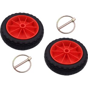 METER STAR 2pc 10" Kayak Cart Wheels, Puncture-Proof Tire Wheel for Kayak Canoe Trolley Cart Replacement Tire,Diameter Central Axis its 0.9",Solid Rubber