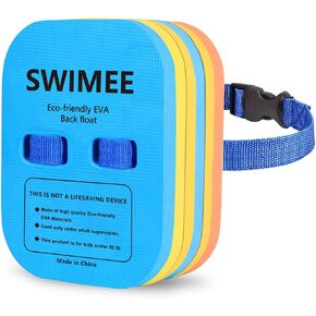 Back Float Safety Swimming Bubble with Adjustable 3 Layers Swim Belts Waterproof Floaties Device for Kids Swimming Floats Secure Clip Buckle Swim Floaties for Swimming Beginners Sport Pool Lesson