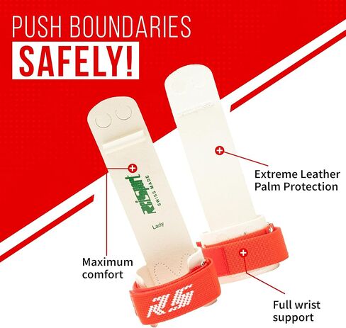 Reisport Women's Uneven Bar Gymnastics Grips, Durable Leather Grip with Hook & Loop Closure for Secure Grip, Women and Girls Gymnastics Grip for Bars, Premium Leather Grips for Advanced Gymnasts in Kuwait