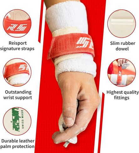 Reisport Women's Uneven Bar Gymnastics Grips, Durable Leather Grip with Hook & Loop Closure for Secure Grip, Women and Girls Gymnastics Grip for Bars, Premium Leather Grips for Advanced Gymnasts in Kuwait