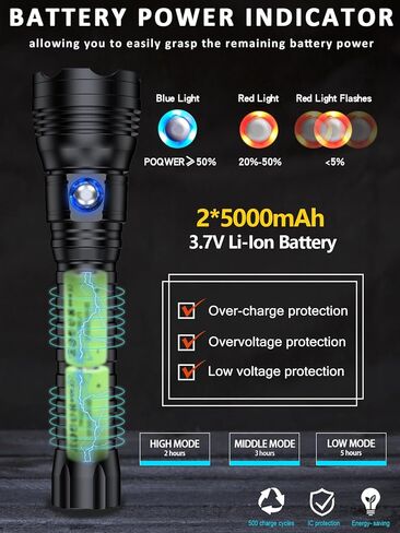 أضواء الغوص، 6000 لومن تحت الماء، أعمق 200 متر IPX68 مقاوم للماء، لومن عالي XHP70 LED مصباح يدوي للغوص قابل لإعادة الشحن، 4 أوضاع أفضل للغوص الليلي in Kuwait