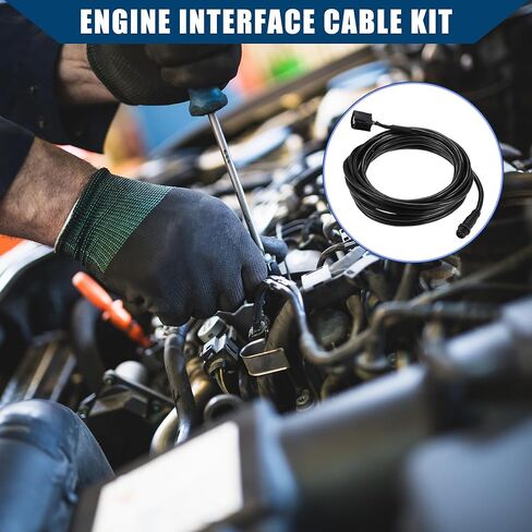 Hihaha 000-0120-37 4.5m Engine Interface Cable Kit with T Connector for Yamaha / 1 Set Black in Kuwait