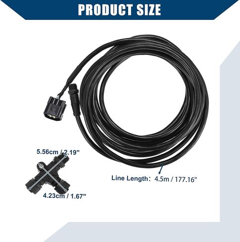 Hihaha 000-0120-37 4.5m Engine Interface Cable Kit with T Connector for Yamaha / 1 Set Black in Kuwait