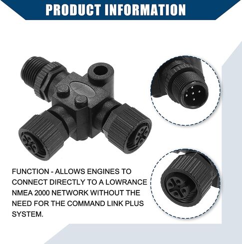 Hihaha 000-0120-37 4.5m Engine Interface Cable Kit with T Connector for Yamaha / 1 Set Black in Kuwait