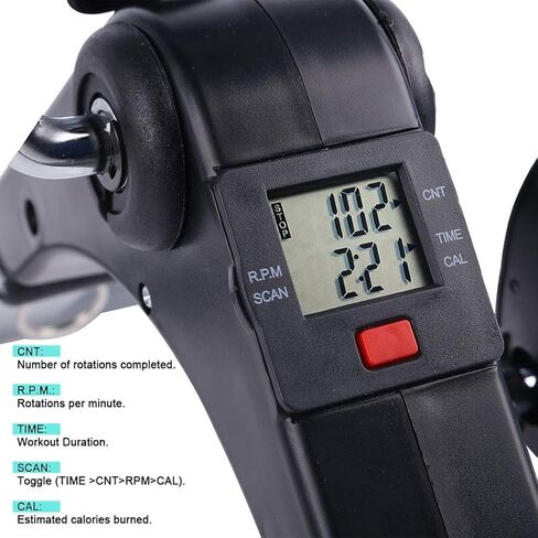 Pedal Exerciser - Portable Desk Cycle - Hand, Arm & Leg Exercise Peddling Machine - Low Impact, Adjustable Fitness Rehab Equipment for Seniors, Elderly - Folding Mini Stationary Bike in Saudi Arabia