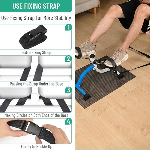 SivaExilis جهاز تمرين دواسة الدراجة تحت المكتب، جهاز تمرين دواسة القدم قابل للطي مع شاشة LCD وحصيرة مضادة للانزلاق للمنزل/المكتب، بائع متجول صغير محمول لكبار السن لتمرين الساقين/الذراعين، هدايا لكبار السن in Kuwait