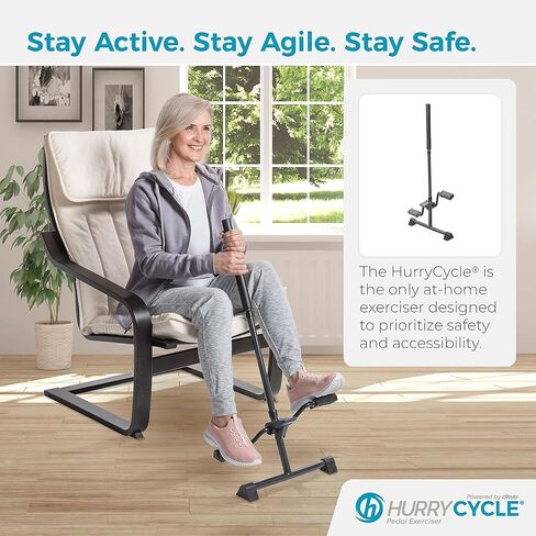 جهاز تمرين دواسة القدم من HurryCycle، بائع متجول محمول للتمرين لكبار السن مع مقاومة قابلة للتعديل وشاشة رقمية in Kuwait