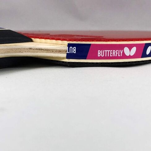 Butterfly RDJ S6 Shakehand Table Tennis Racket | RDJ Series | Offers An Ideal Balance Of Speed, Spin And Control | Recommended For Beginning Level Players,Red / Black in Saudi Arabia