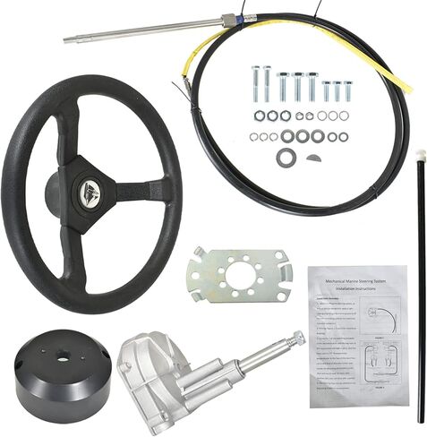 WFLNHB 10FT Boat Rotary Steering System Outboard Kit SS13714 Marine with Wheel in Saudi Arabia