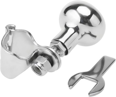 مقبض عجلة قيادة قارب Skyehomo، من الفولاذ المقاوم للصدأ للرياضات البحرية، مقبض دوار لعجلة القيادة، مقبض مناورة يناسب حجم الحافة 3/4"-1" in Kuwait