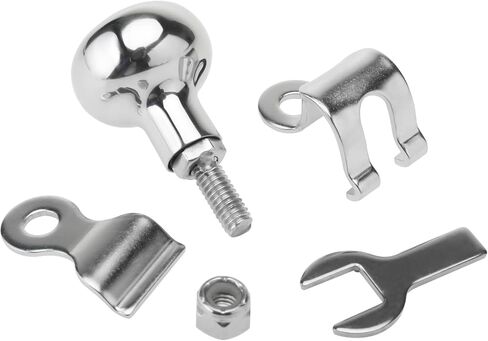 مقبض عجلة قيادة قارب Skyehomo، من الفولاذ المقاوم للصدأ للرياضات البحرية، مقبض دوار لعجلة القيادة، مقبض مناورة يناسب حجم الحافة 3/4"-1" in Kuwait