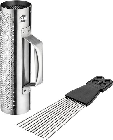 Meinl Percussion Guira Metal Guiro/Merengue Güira with Scraper — NOT Made in China — Brushed Steel, 2-Year Warranty (MGU1) in Saudi Arabia