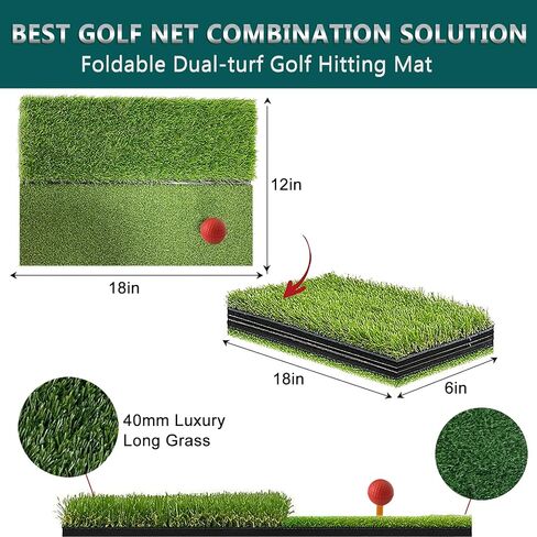 Golf Net, 10' Golf Hitting Nets for Backyard Practice Driving Chipping, Home Golf Swing Training Net Aids with Targets / 1 Golf Mat - Indoor Outdoor Golf Sports Game/Gifts for Men, Golf Lovers in Saudi Arabia