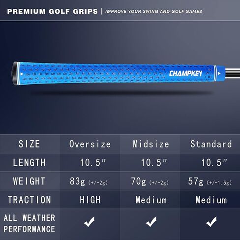 CHAMPKEY Y-LITE Golf Grips 13 Pack with All Repair Kits | All Weather Performance Golf Club Grips | High Traction Golf Rubber Grip with Texture Control Technology in Saudi Arabia