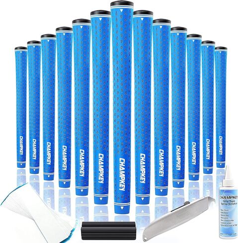 CHAMPKEY Y-LITE Golf Grips 13 Pack with All Repair Kits | All Weather Performance Golf Club Grips | High Traction Golf Rubber Grip with Texture Control Technology in Saudi Arabia