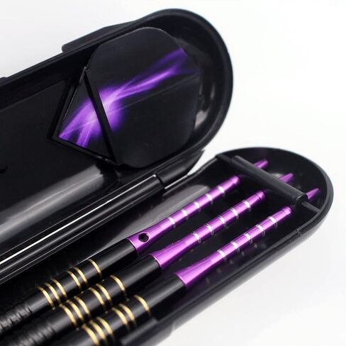 Steel Tip Darts 3 Pack 23 Grams Professional Darts Metal Tip Set with Brass Barrels Aluminum Shafts Extra 3 PVC Dart Shafts 8 Flight Protectors 12 Rubber O-Rings Dart Storage Case in Saudi Arabia