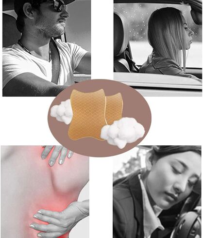 2 PCS Car Seat Headrest Neck Rest Cushion, Durable Memory Foam Comfortable Ergonomic Soft Car Seat Headrest, Breathable Removable Cover, for Neck Back Pain Relief in Saudi Arabia
