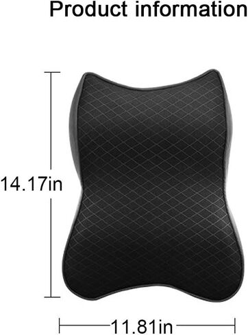 2 PCS Car Seat Headrest Neck Rest Cushion, Durable Memory Foam Comfortable Ergonomic Soft Car Seat Headrest, Breathable Removable Cover, for Neck Back Pain Relief in Saudi Arabia