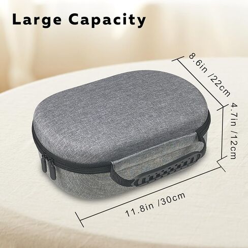 Hard Carrying Case For Apple Vision Pro - Grey | Compatible with Battery & Charger Accessories, Handheld Design Travel Case,Shockproof & Waterproof in Saudi Arabia