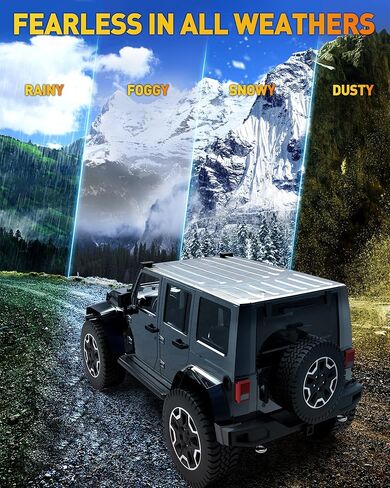 مصابيح LED NAOEVO مقاس 4 بوصات، 120 وات 12000 لومن LED للضباب/القيادة/الطرق الوعرة، شريط إضاءة LED مع مجموعة فيضان موضعي، مصابيح عمل مكعبة LED لشاحنة القارب ATV UTV بيك اب جيب، قطعتان (أبيض) in Kuwait